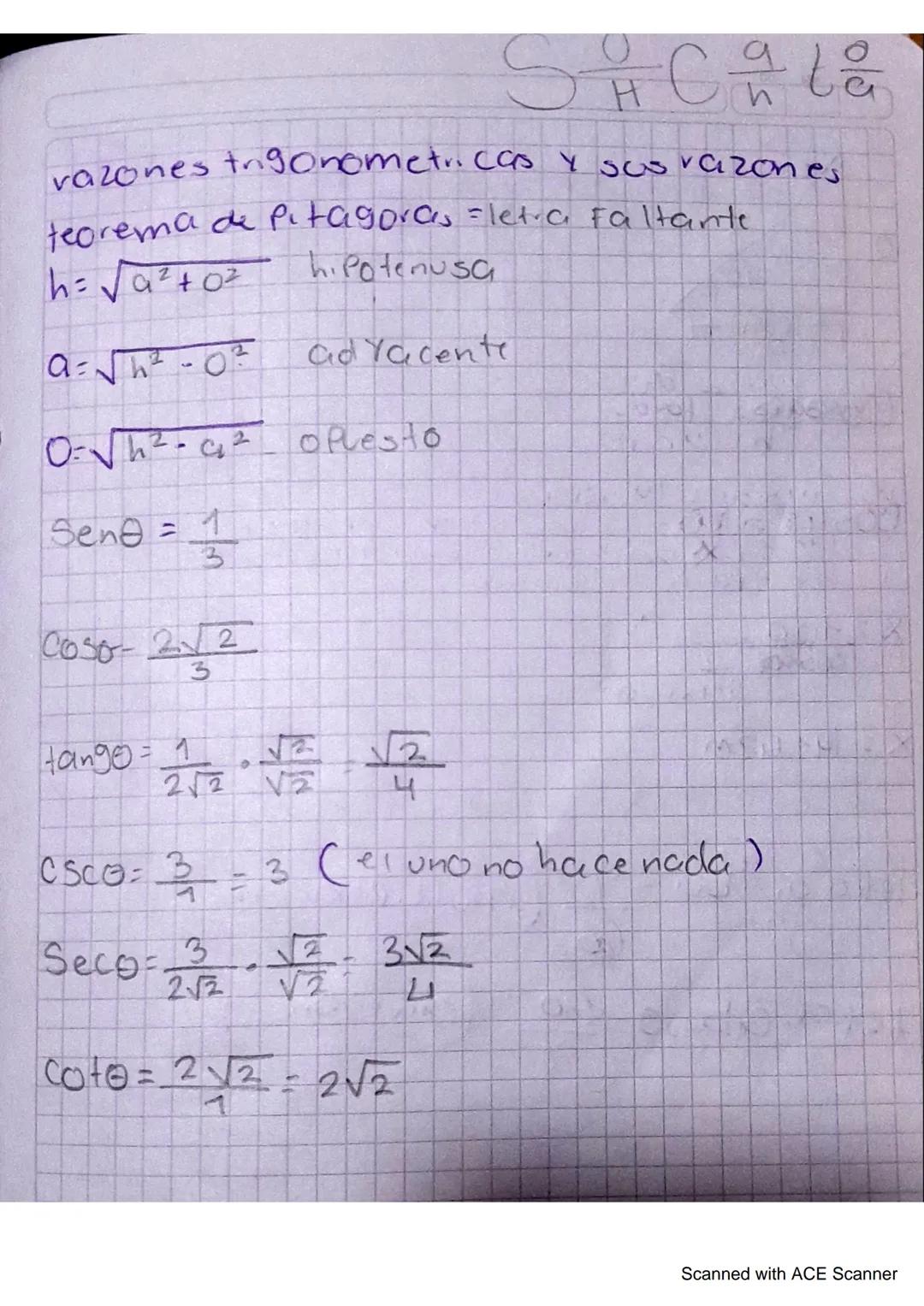 # Funciones trigono metricas deun triangulo

todo depende de la
ubicacion del angulo

clangulo determina
Como se preden busca las
funciones 