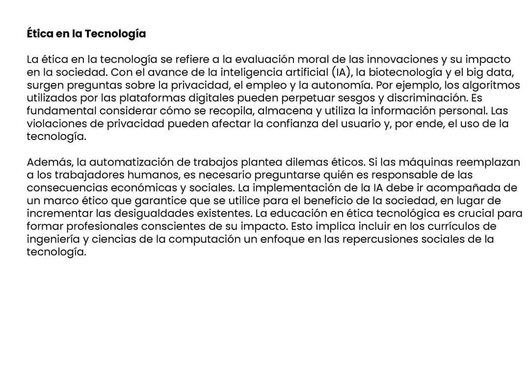 Ética en la Tecnología