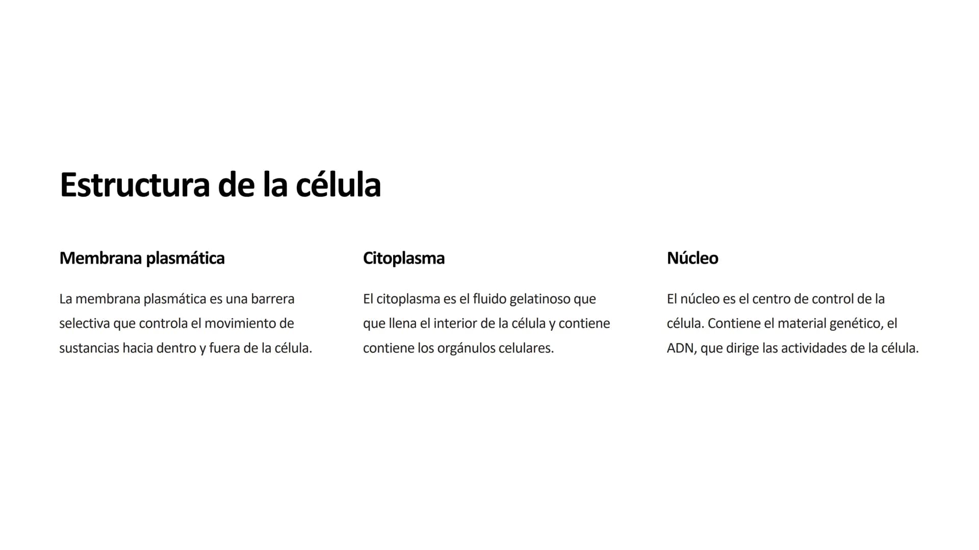 la célula
La célula es la unidad fundamental de la vida. Es la estructura más pequeña que
puede realizar las funciones vitales como la repro