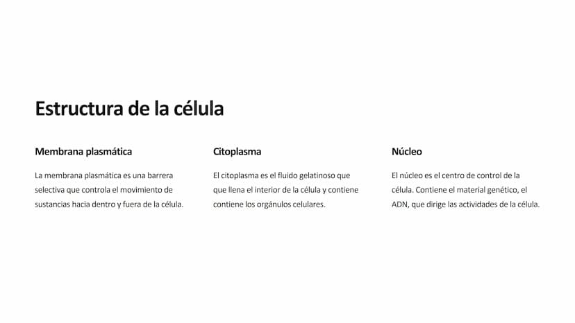 la célula
La célula es la unidad fundamental de la vida. Es la estructura más pequeña que
puede realizar las funciones vitales como la repro