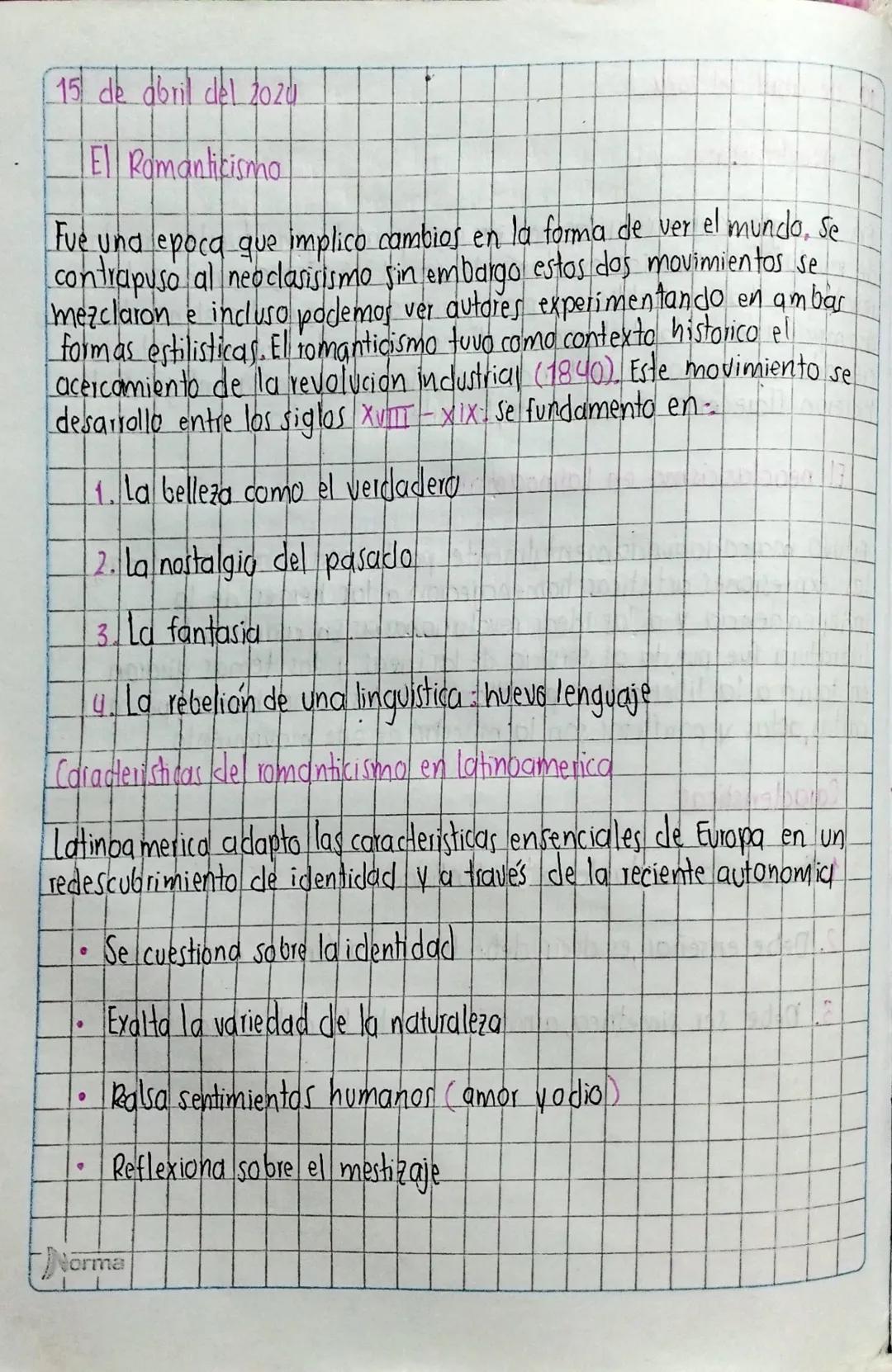 15 de abril del 2020
El Romanticismo
Fue una epoca que implico cambios en la forma de ver el mundo, se
contrapuso al neoclasisismo sin embar