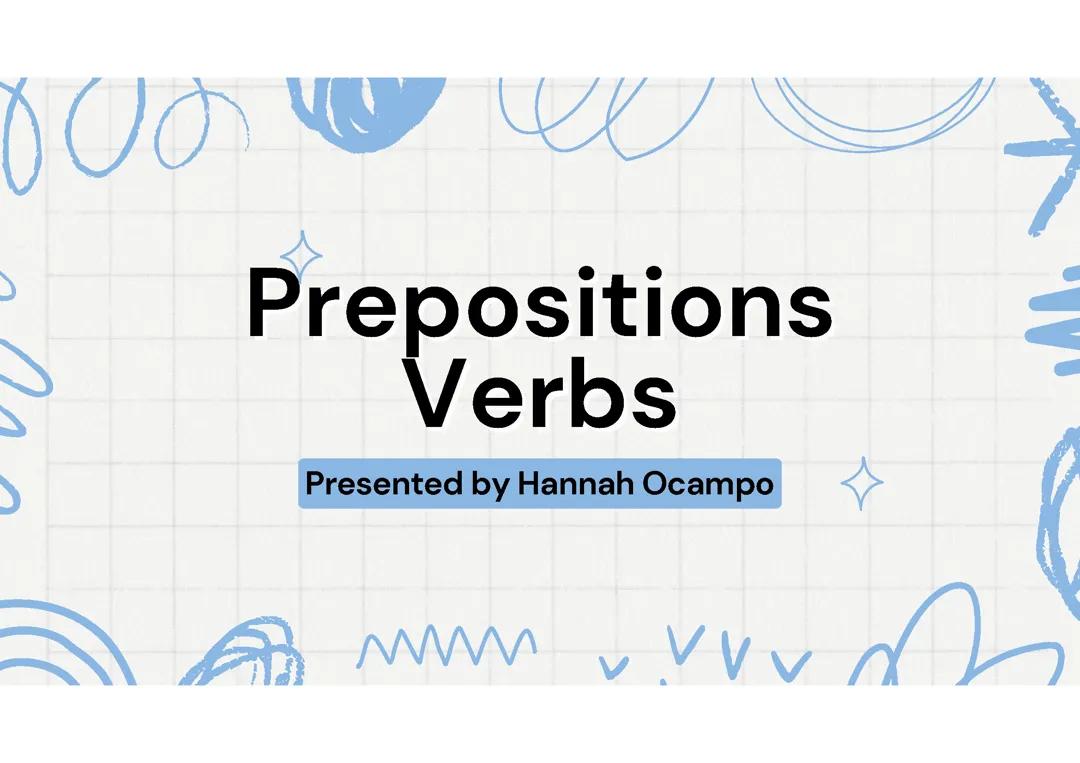 Verbs and preposition