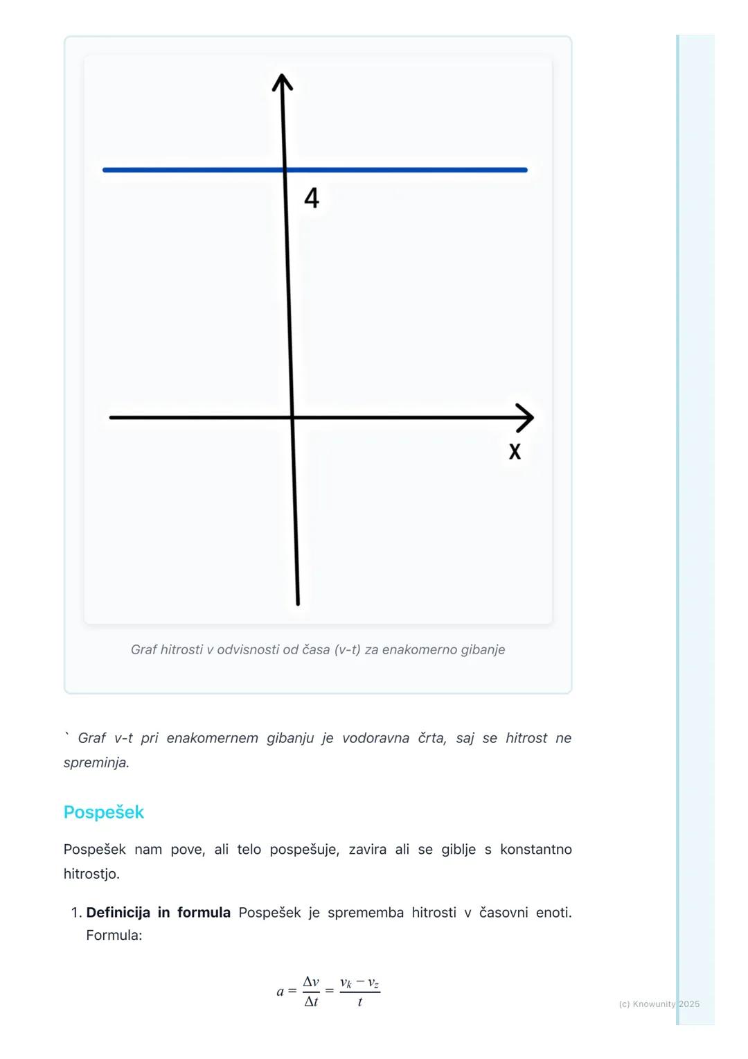 # Hitrost in pospešek

Uvod v hitrost in pospešek

Gibanje je povsod okoli nas od hoje v šolo do vožnje z avtobusom. Da bi
lahko natančno op