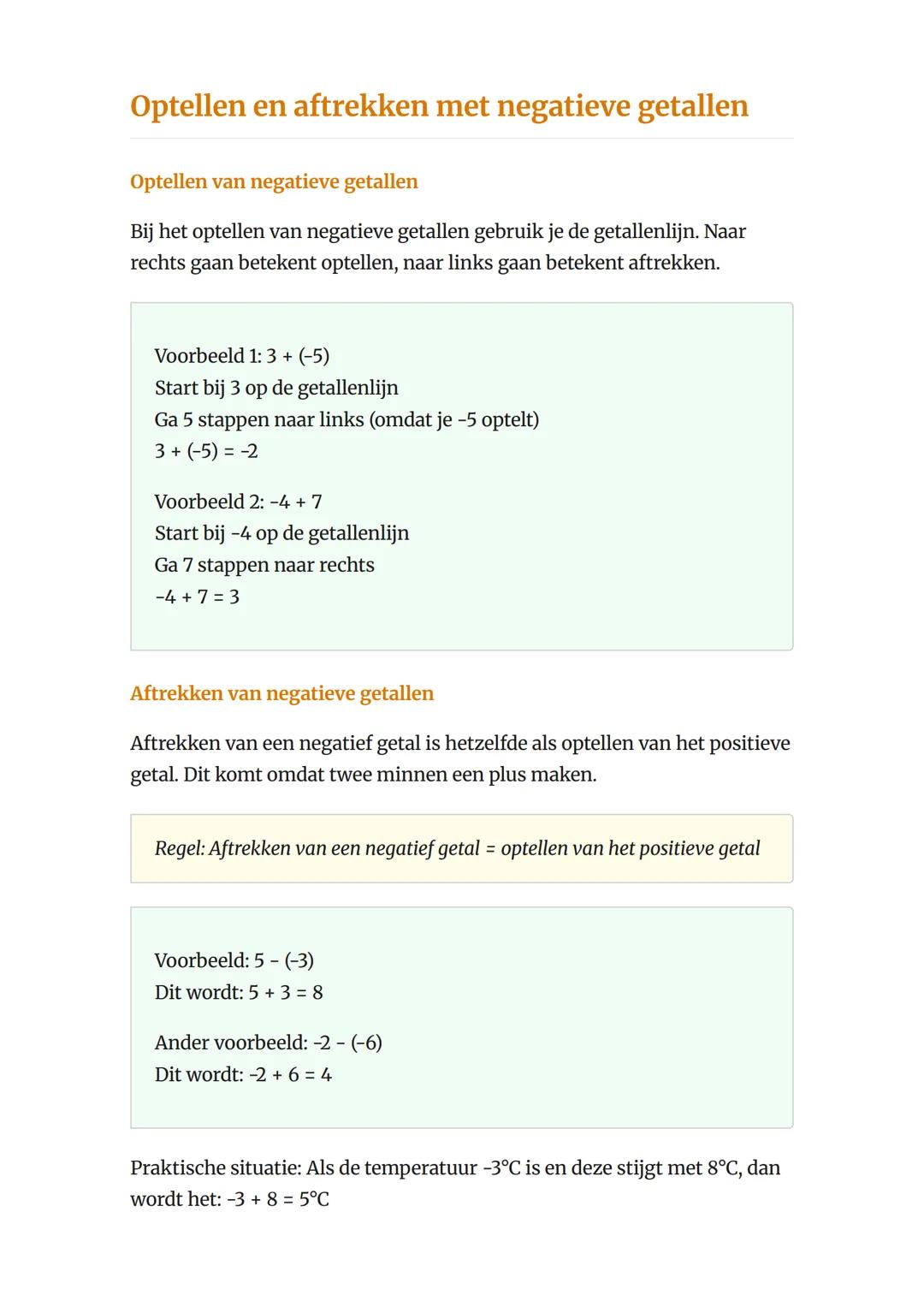 Rekenen met negatieve getallen
- Basis bewerkingen

Leer optellen, aftrekken, vermenigvuldigen en delen met negatieve
getallen
Rekenen 	Grad
