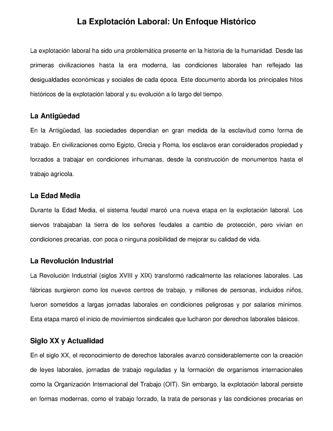 La explotación laboral en la historia✨