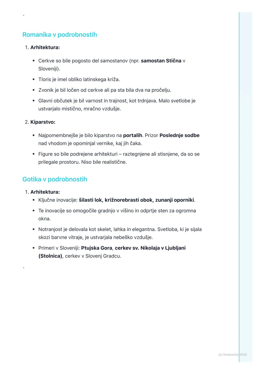 # Srednji vek (Romanika in
Gotika)

Uvod v srednji vek

Srednji vek je dolgo obdobje v evropski zgodovini, približno od 5. do 15.
stoletja. 