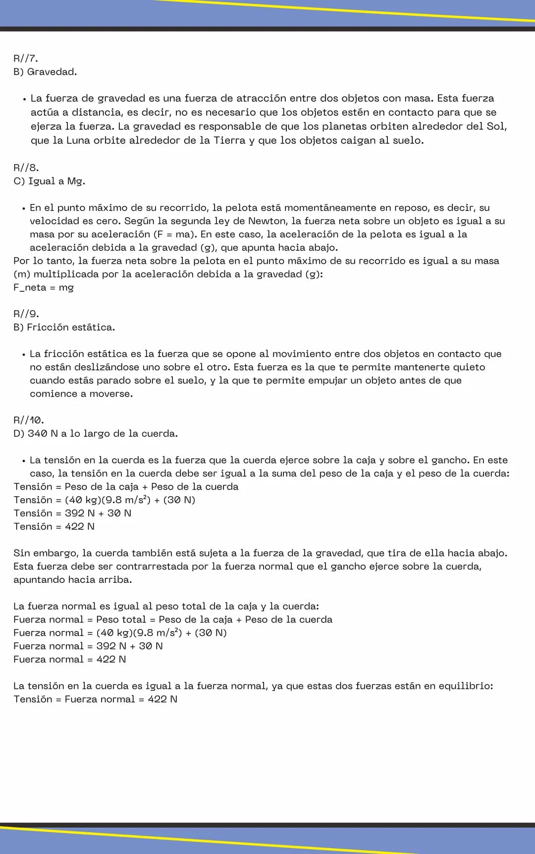 Fisica Cuantica
1. Cual ley de newton puede explicar la siguiente información: "abróchese el cinturón, es
una ley estatal"
A) La primera ley