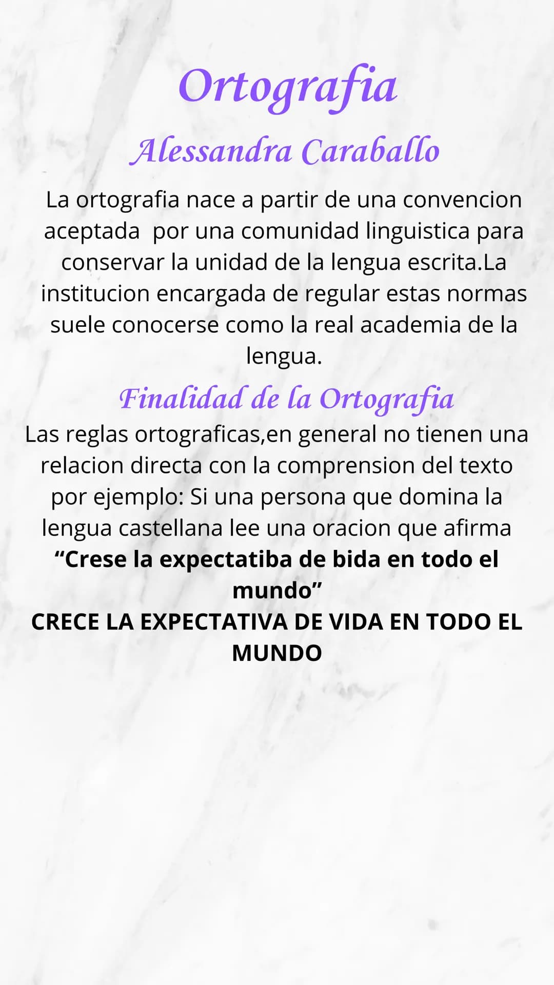 Ortografia
Alessandra Caraballo
La ortografia nace a partir de una convencion
aceptada por una comunidad linguistica para
conservar la unida