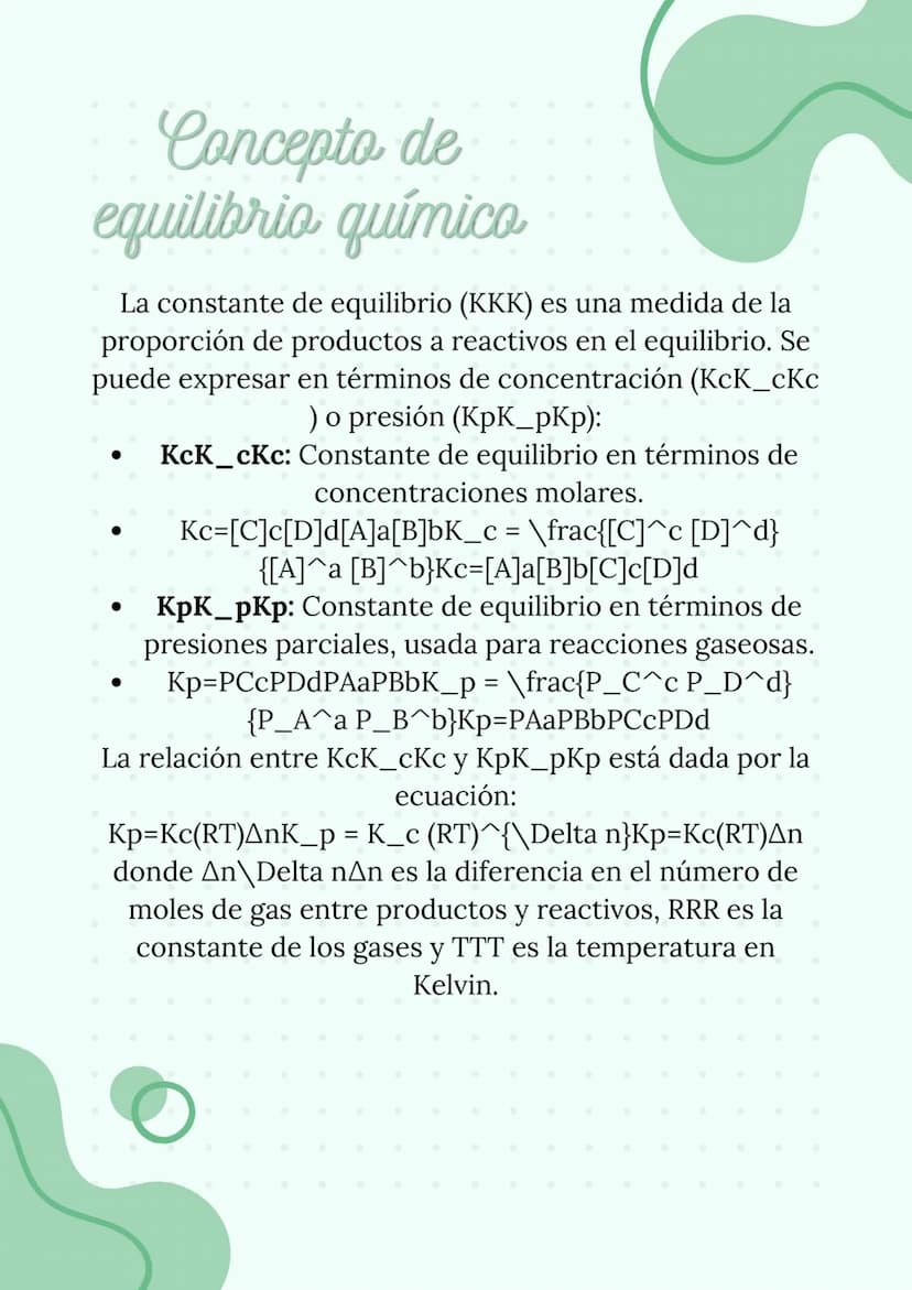 Equilibrio
Químico
El equilibrio químico es un estado fundamental en
muchas reacciones químicas y es crucial para
comprender cómo las reacci
