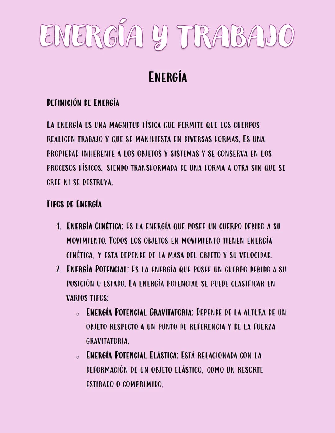 ENERGÍA Y TRABAJO
DEFINICIÓN DE ENERGÍA
ENERGÍA
LA ENERGÍA ES UNA MAGNITUD FÍSICA QUE PERMITE QUE LOS CUERPOS
REALICEN TRABAJO Y QUE SE MANI
