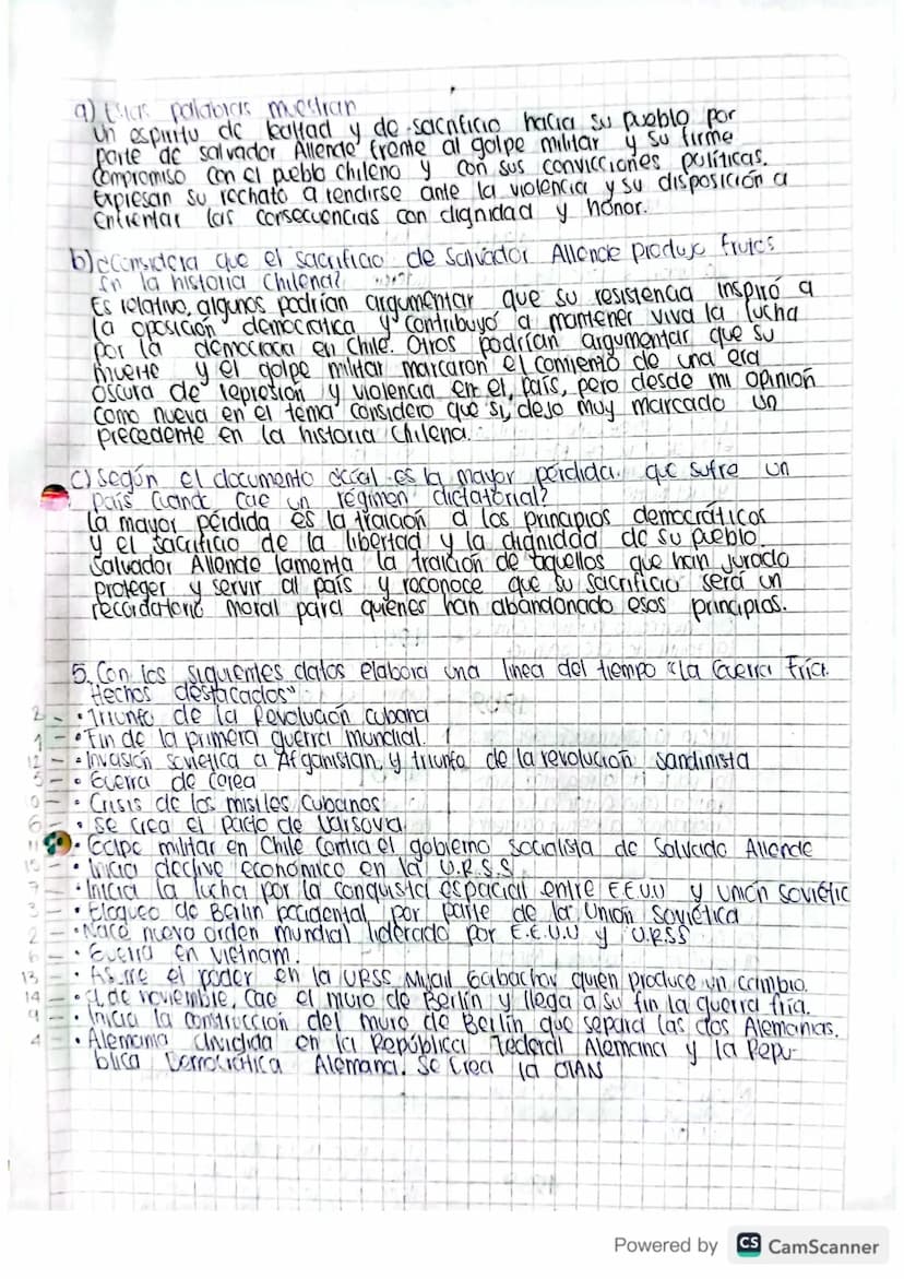 AMERICA LATINA EN EL CONTEXTO DE LA GUERRA
FRIA
•Socialismo y dictaduras:
Desempeño 1
1. Investigue.
a Cuba y el socialismo
b) Chile y el so