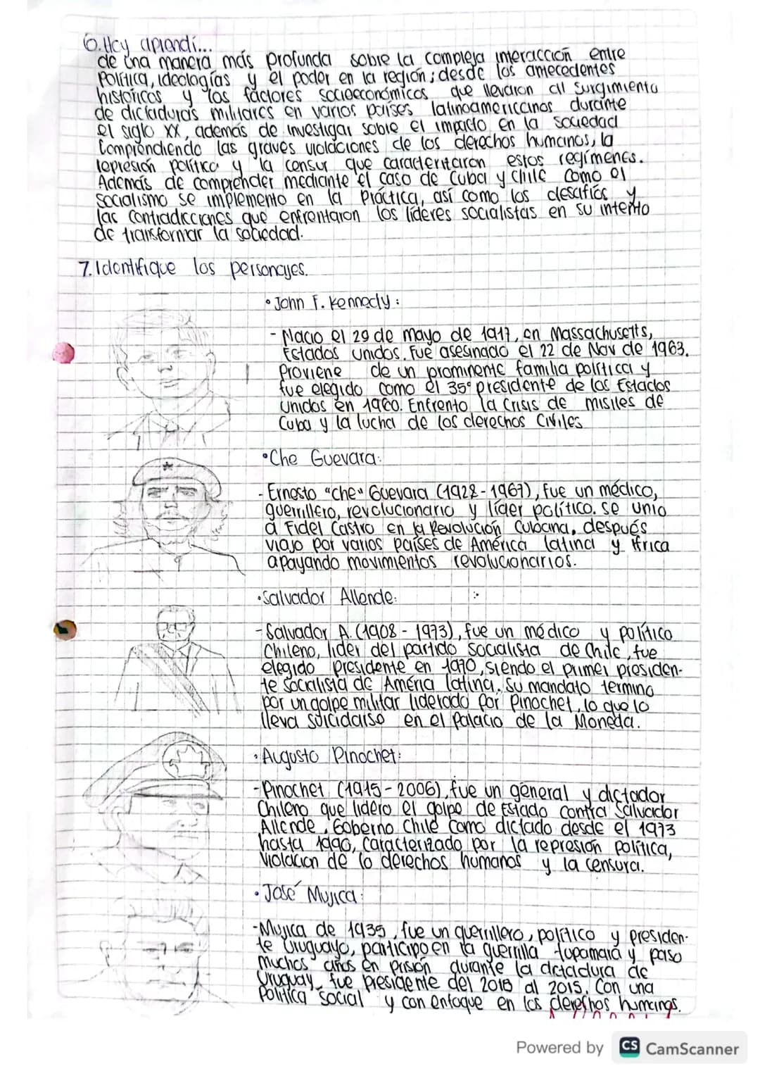 AMERICA LATINA EN EL CONTEXTO DE LA GUERRA
FRIA
•Socialismo y dictaduras:
Desempeño 1
1. Investigue.
a Cuba y el socialismo
b) Chile y el so