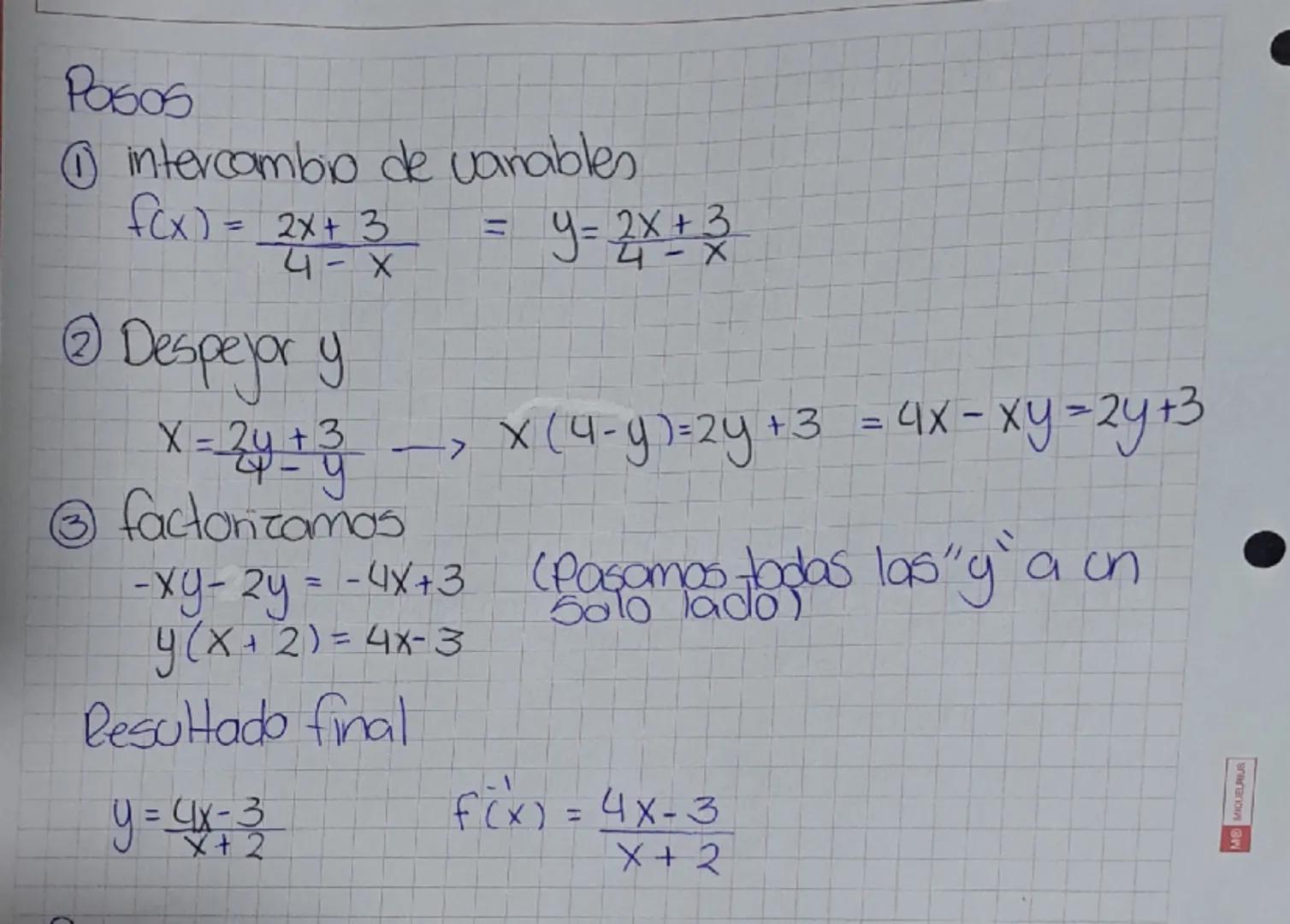 funciones Inversos
funcion= Relación (con i elementos).
fcx)=2x

2
(4)
2(x) 2 (2)=4
4
8
f(x) = 2x
4
20
40

Como se puede determinar si una f