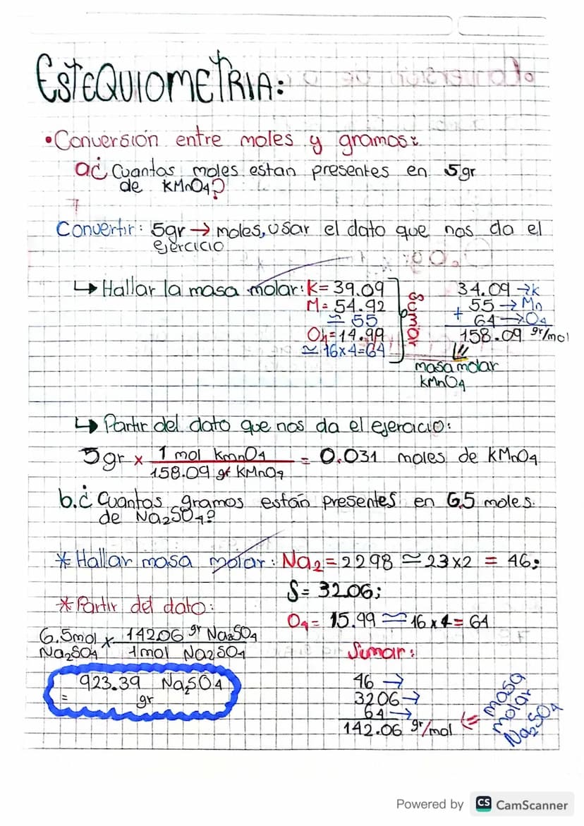 G S T C Q U I O m & R
Requieren ecuacione)
balanceadas.
Relaciones
estequiometrical,
Permiten Predecir
Cantidades a ser
Produadas ta.
reacci