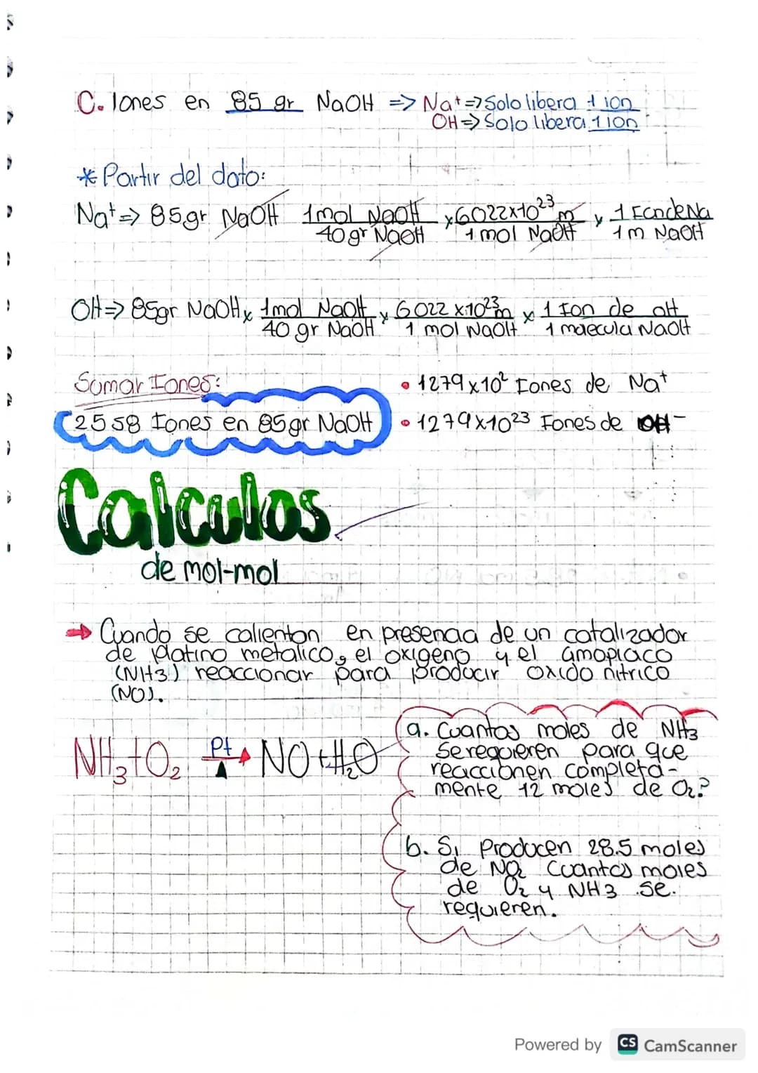 G S T C Q U I O m & R
Requieren ecuacione)
balanceadas.
Relaciones
estequiometrical,
Permiten Predecir
Cantidades a ser
Produadas ta.
reacci