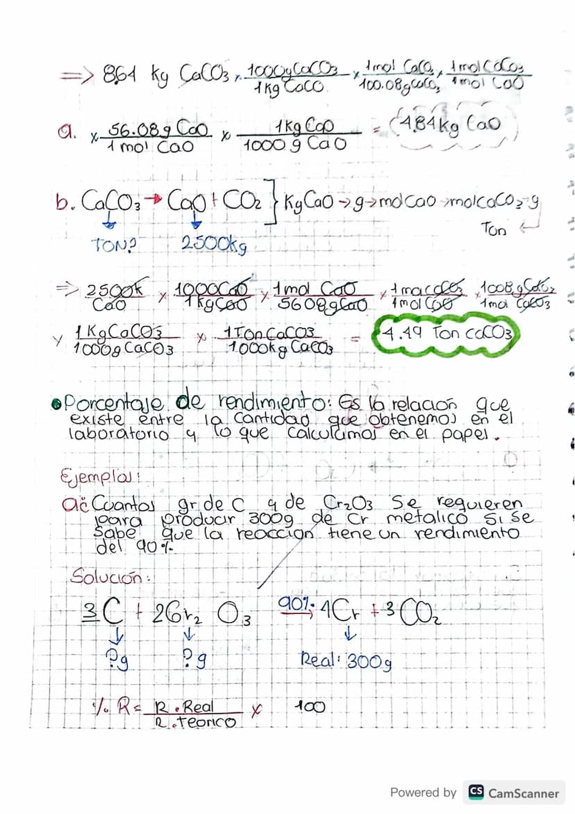 G S T C Q U I O m & R
Requieren ecuacione)
balanceadas.
Relaciones
estequiometrical,
Permiten Predecir
Cantidades a ser
Produadas ta.
reacci