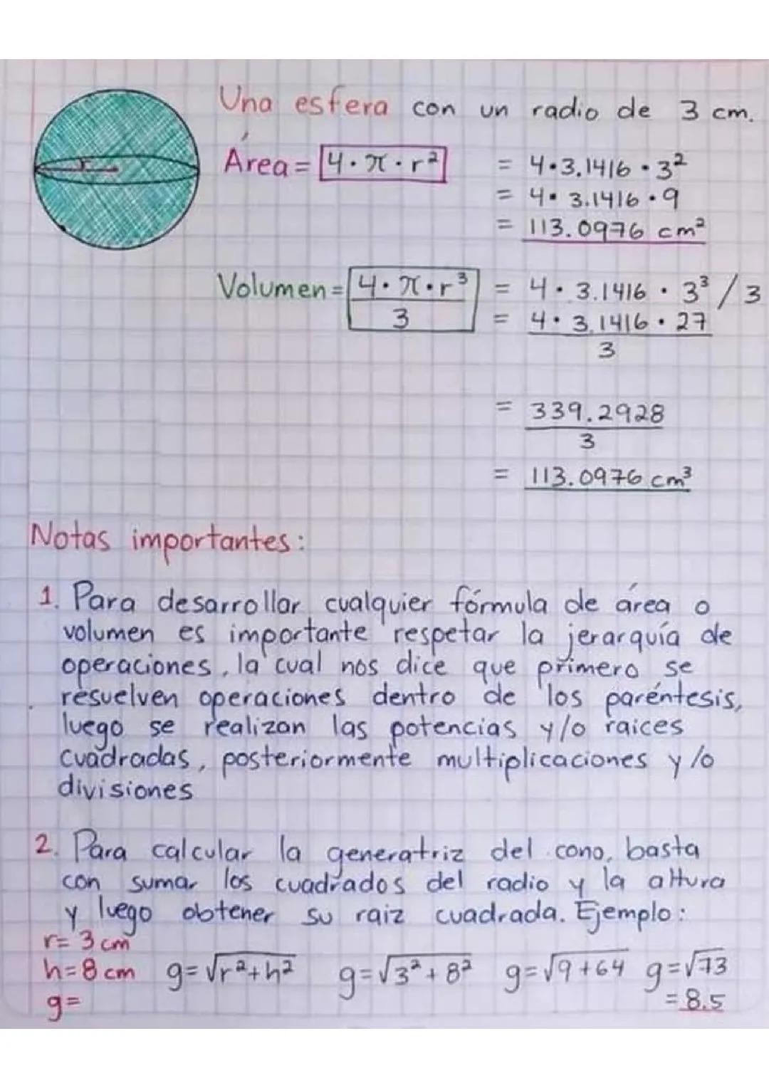 Geometría, área y volumen 