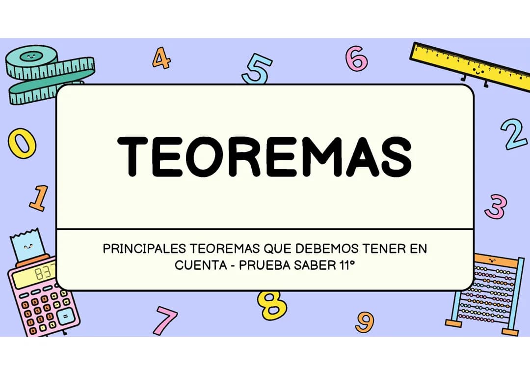 Teoremas esenciales pruebas ICFES