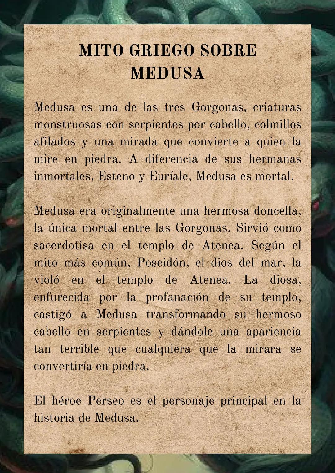 Mito griego sobre Medusa