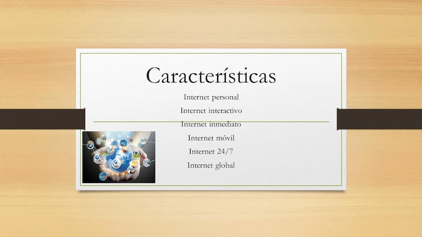 Definición
Red mundial de computadoras interconectadas
Permite la comunicación y el intercambio de información
Permite buscar y acceder a un