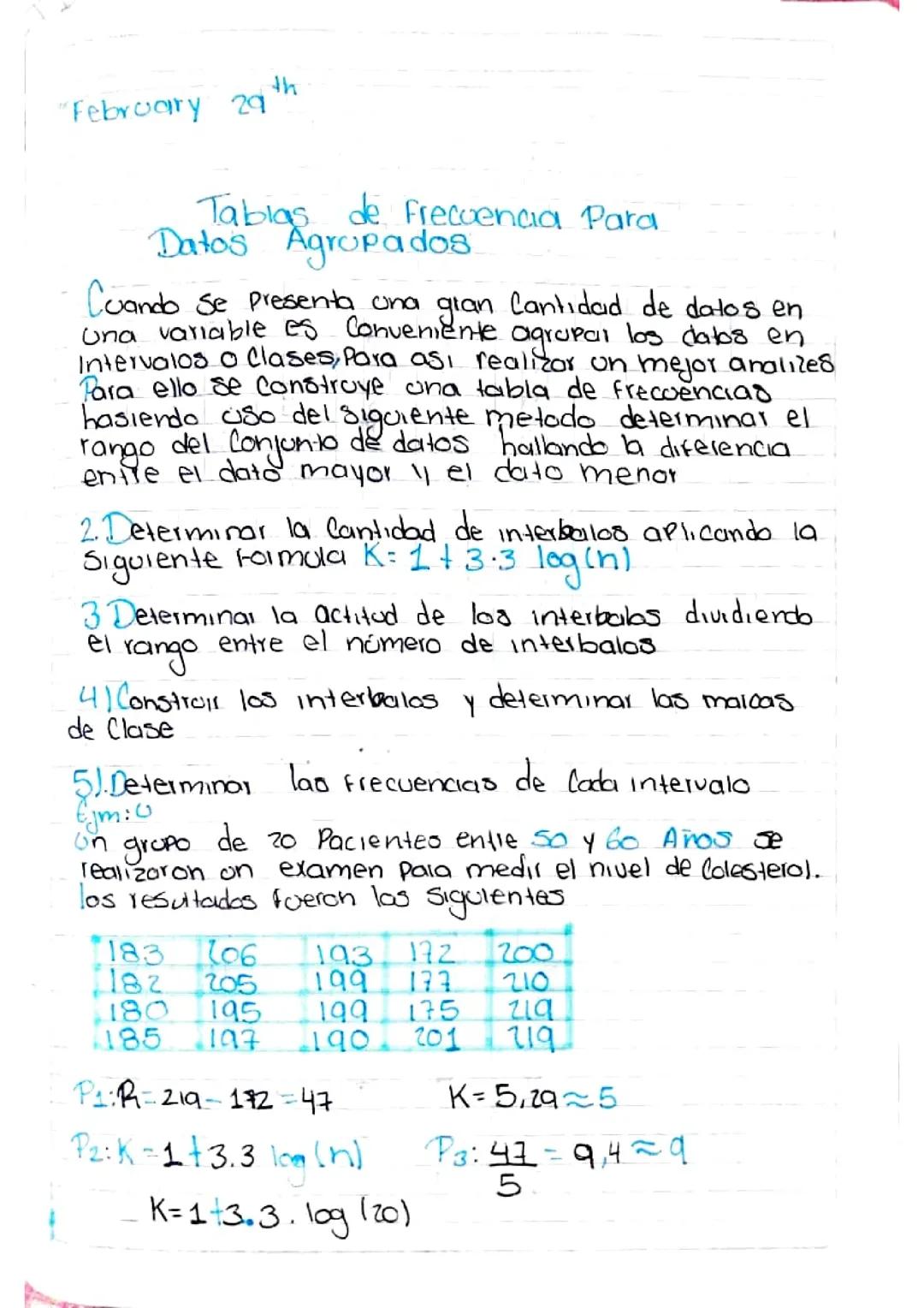 Tablas de frecuencia para datos agrupados 