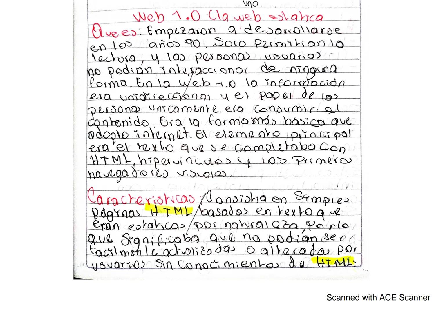 vno.
Web 1.0 Cla web estatica
Quees: Empezaron a desarrollarse
años 90, Solo Permition lo
Usuario)
en los
102
lectura, 4 las personas
no pod