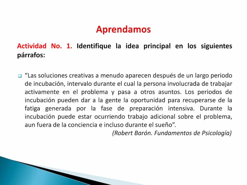 El tema y las ideas principales OBJETIVOS DE APRENDIZAJE
importancia de la idea temática en
la
▸ Reconoce la
comprensión y producción textua