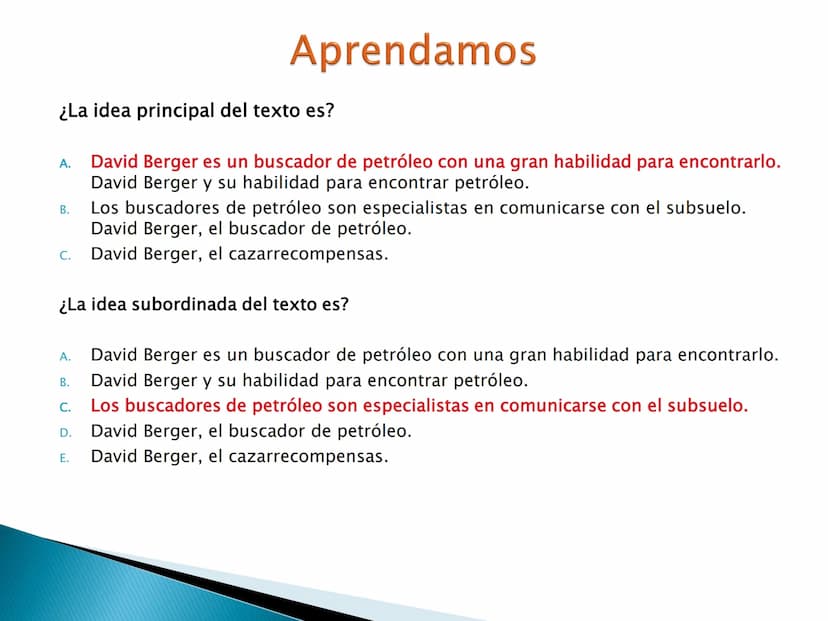 El tema y las ideas principales OBJETIVOS DE APRENDIZAJE
importancia de la idea temática en
la
▸ Reconoce la
comprensión y producción textua