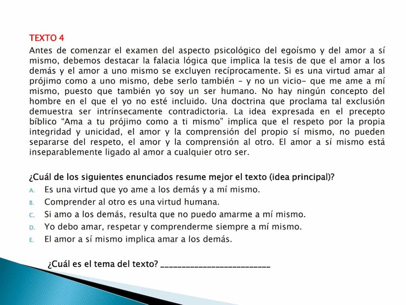 El tema y las ideas principales OBJETIVOS DE APRENDIZAJE
importancia de la idea temática en
la
▸ Reconoce la
comprensión y producción textua