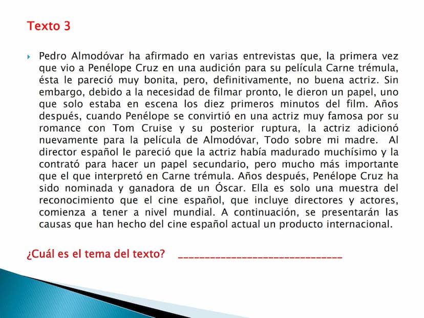 El tema y las ideas principales OBJETIVOS DE APRENDIZAJE
importancia de la idea temática en
la
▸ Reconoce la
comprensión y producción textua