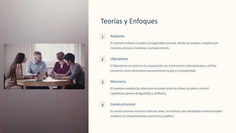 Economía Política
Internacional
La economía política internacional estudia la interrelación entre la
economía y la política en el sistema in