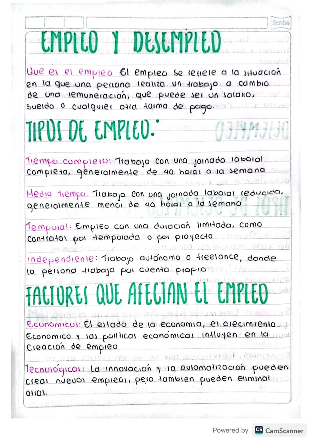 Scribe
EMPLEO Y DESEMPIED
Que es el empleo el empleo se refiere a la situación
en la que una persona realiza un trabajo a cambio.
de und rem