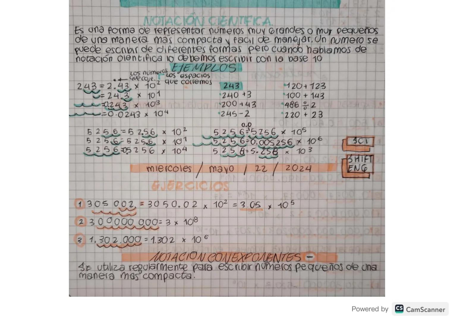 # NOTACIÓN CIENTIFICA

Es una forma de representar números muy grandes o muy pequeños
de una manera mas compacta y facil de manejar. On nume