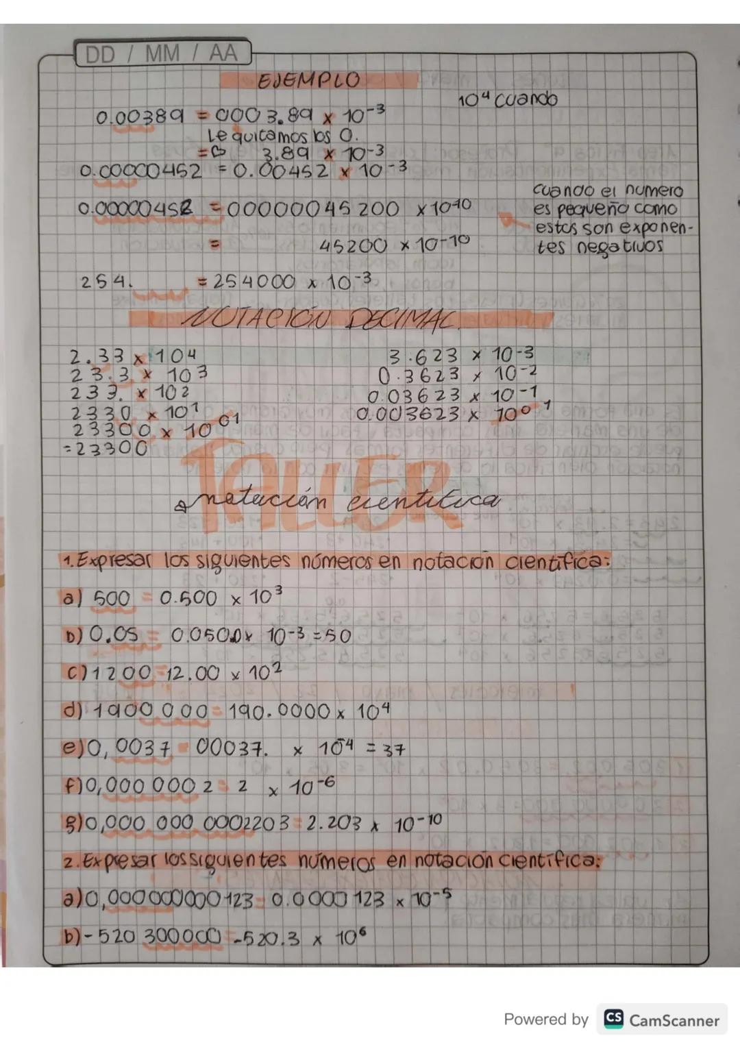 # NOTACIÓN CIENTIFICA

Es una forma de representar números muy grandes o muy pequeños
de una manera mas compacta y facil de manejar. On nume
