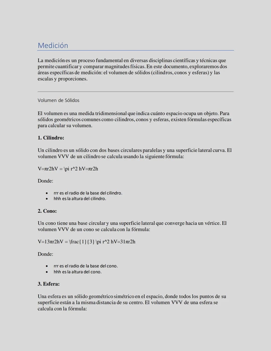 Medición
La medición es un proceso fundamental en diversas disciplinas científicas y técnicas que
permite cuantificar y comparar magnitudes 