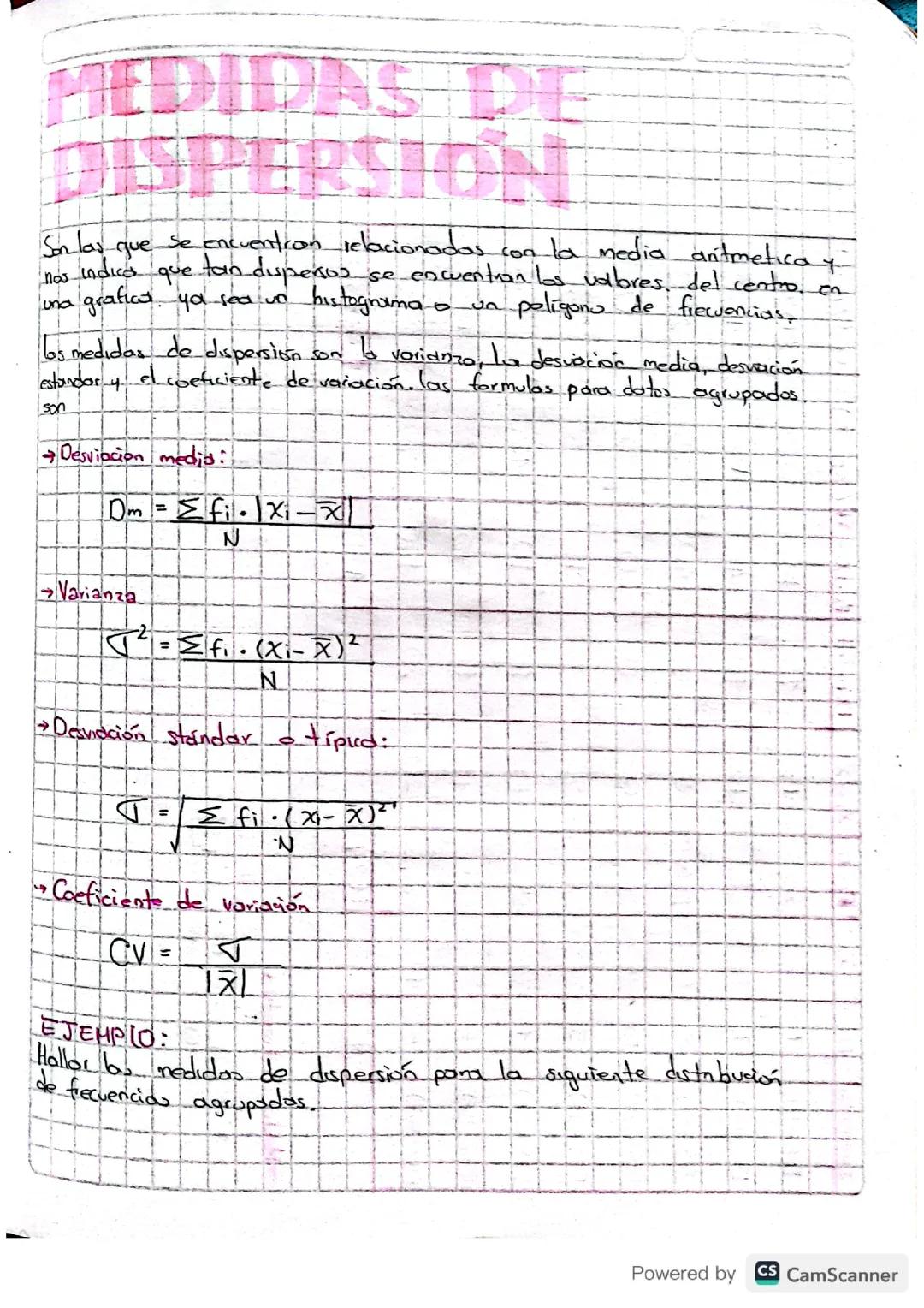 Medidas de dispersión