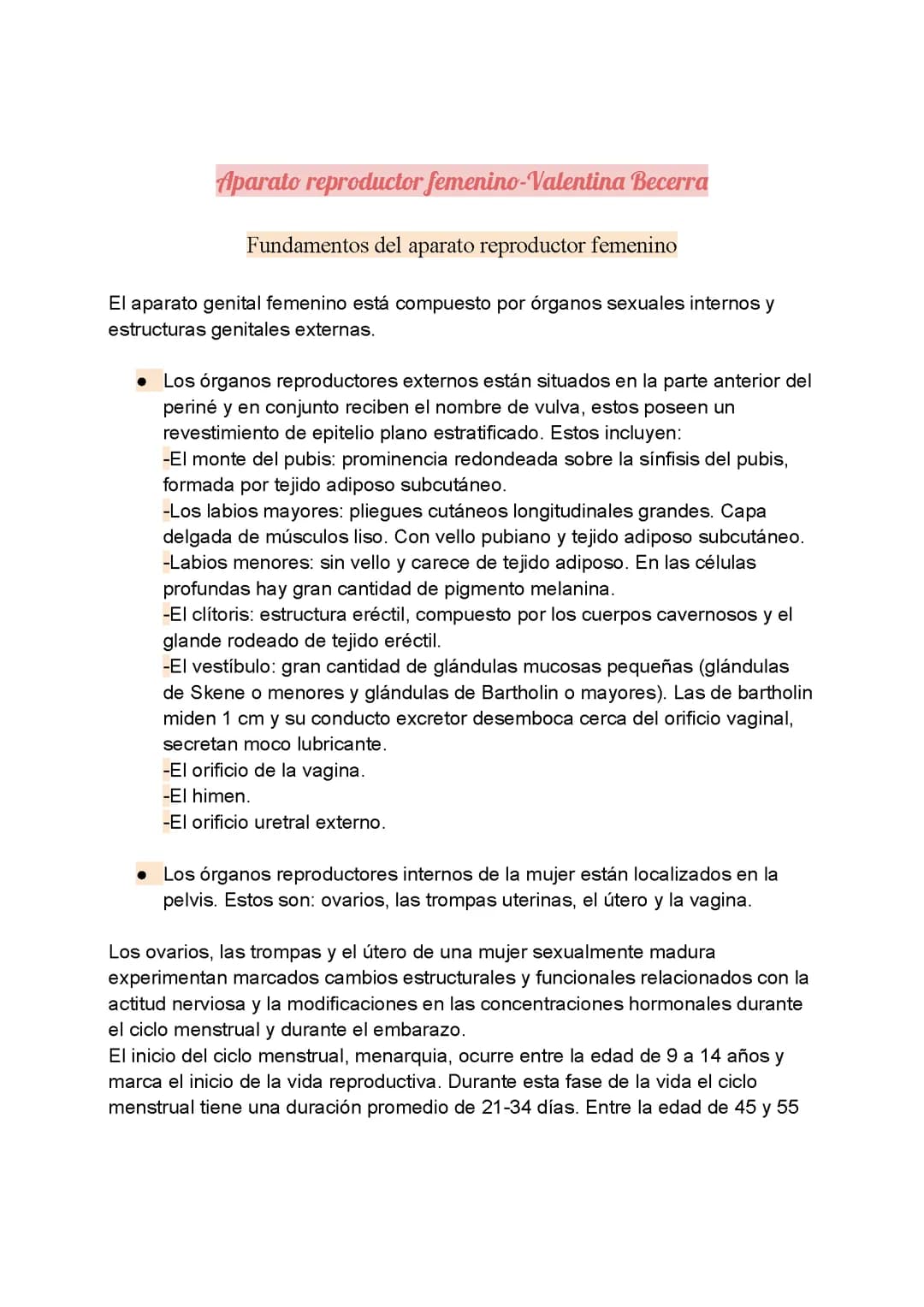 Aparato reproductor femenino 