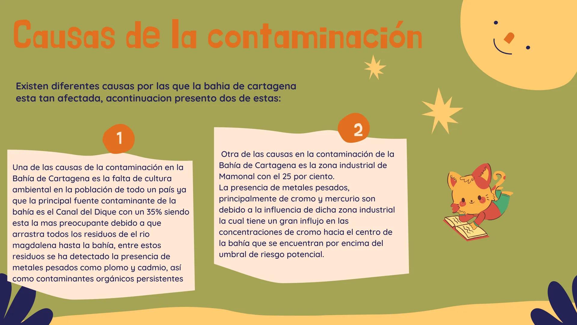 contaminación de
las aguas
Impacto en el desarrollo humano debido a
contaminación en la bahía de Cartagena Indice

• Objetivos

• Zonas afec