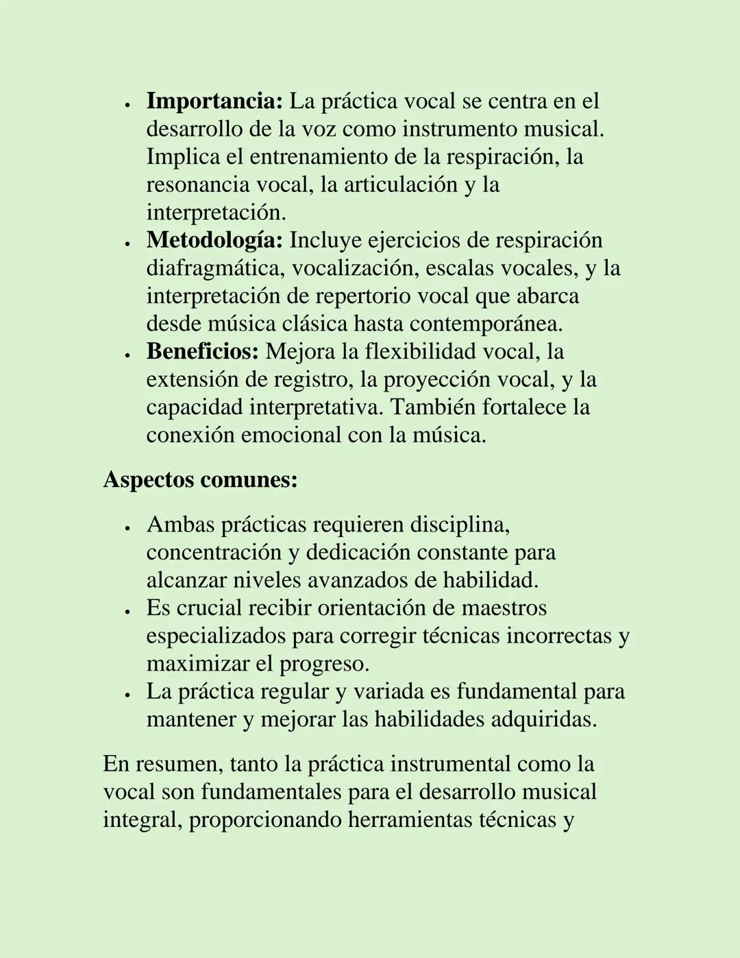 # INFORME: PRÁCTICA
# INSTRUMENTAL Y VOCAL
# CLASE DE ARTÍSTICA

La práctica instrumental y vocal es fundamental para
el desarrollo de habil