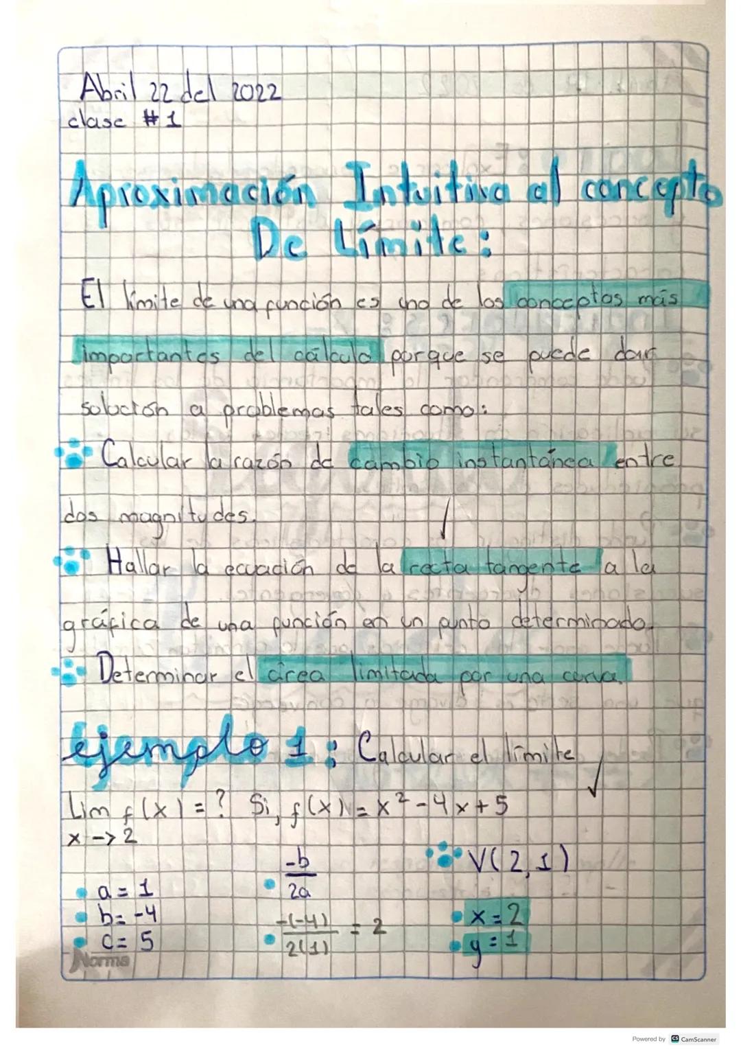 Límite de una función - concepto y ejercicios