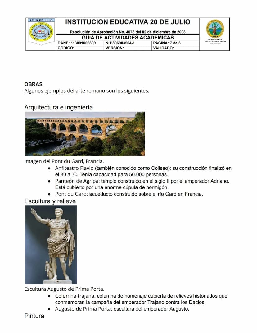 ARTE EGIPCIO
ARTE ROMANO, ARTE EGIPCIO Y ARTE GRIEGO
El arte egipcio es una de las manifestaciones artísticas más antiguas de la historia de