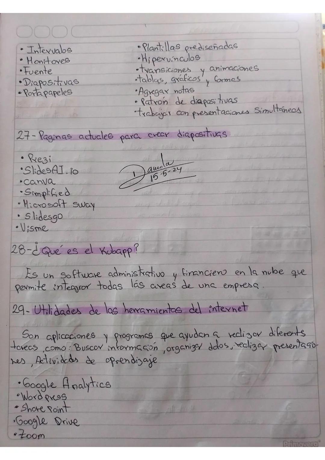 # Conceptos basicos

de la Informatica

1-¿Qué es la informática?

Es la ciencia que estudia los métodos y técnicas para
almacenax, procesar