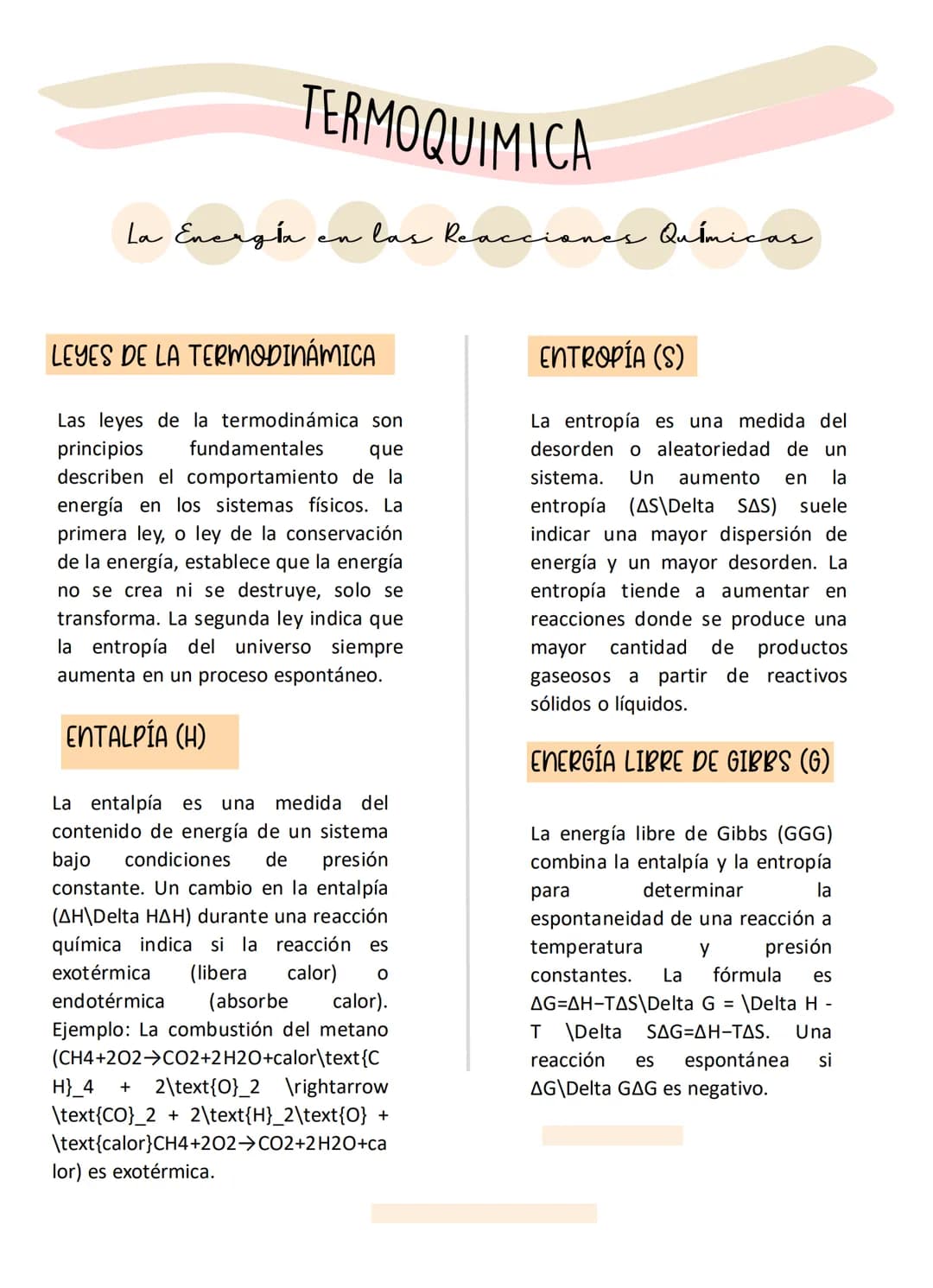 TERMOQUIMICA
nes Químicas
La Energía
en las Reaccion
LEYES DE LA TERMODINÁMICA
que
Las leyes de la termodinámica son
principios fundamentale