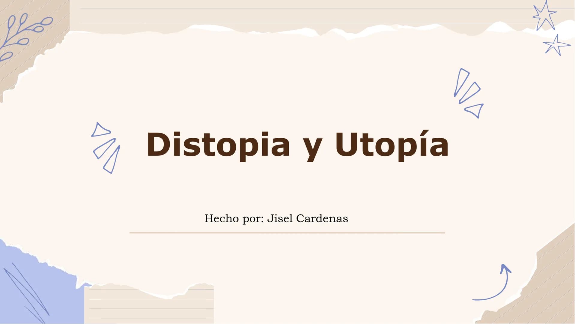 пос
Distopia y Utopía
Hecho por: Jisel Cardenas
пос Elementos Distópicos
Las distopías suelen presentar
elementos como un gobierno
totalitar