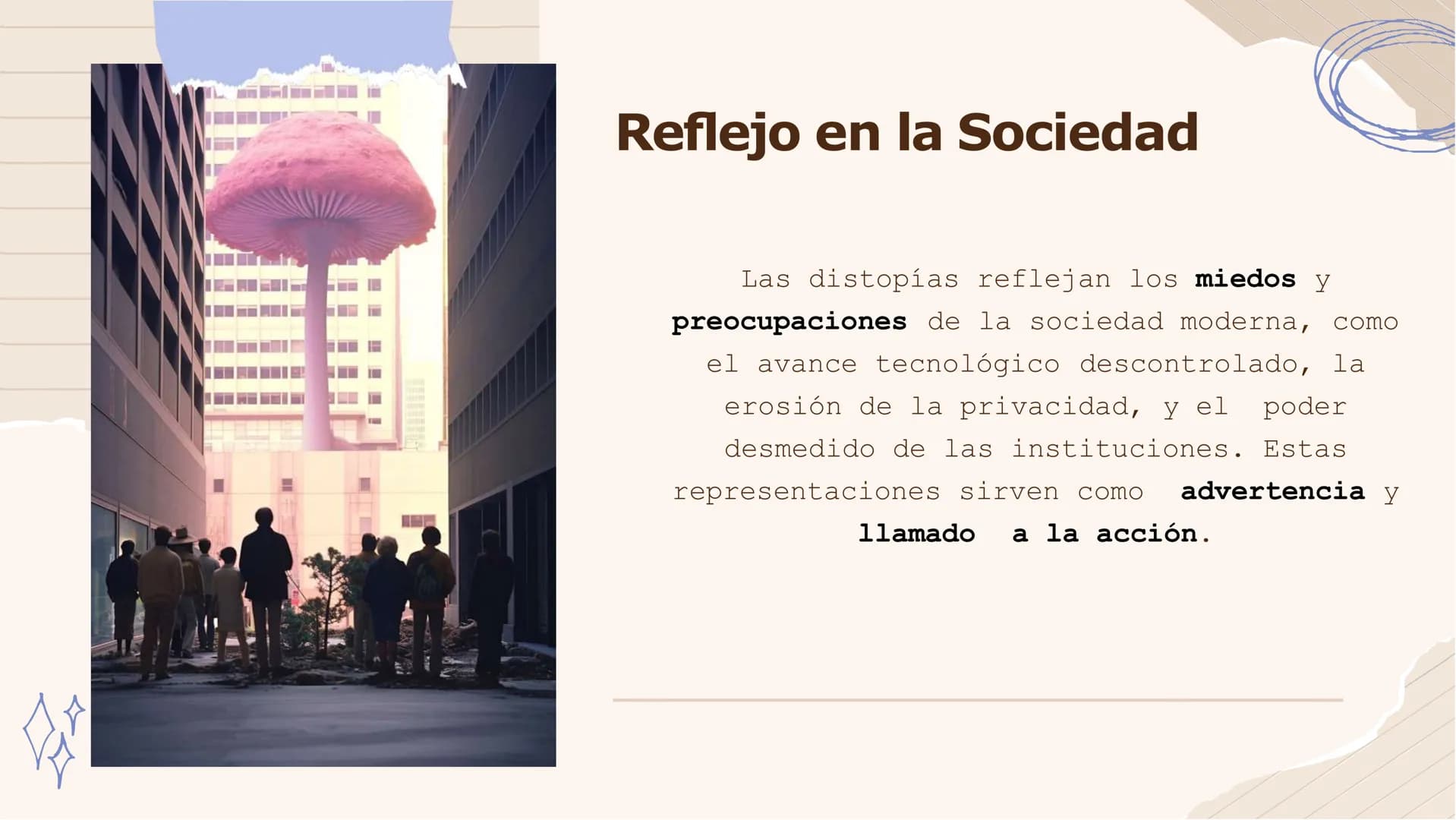 пос
Distopia y Utopía
Hecho por: Jisel Cardenas
пос Elementos Distópicos
Las distopías suelen presentar
elementos como un gobierno
totalitar