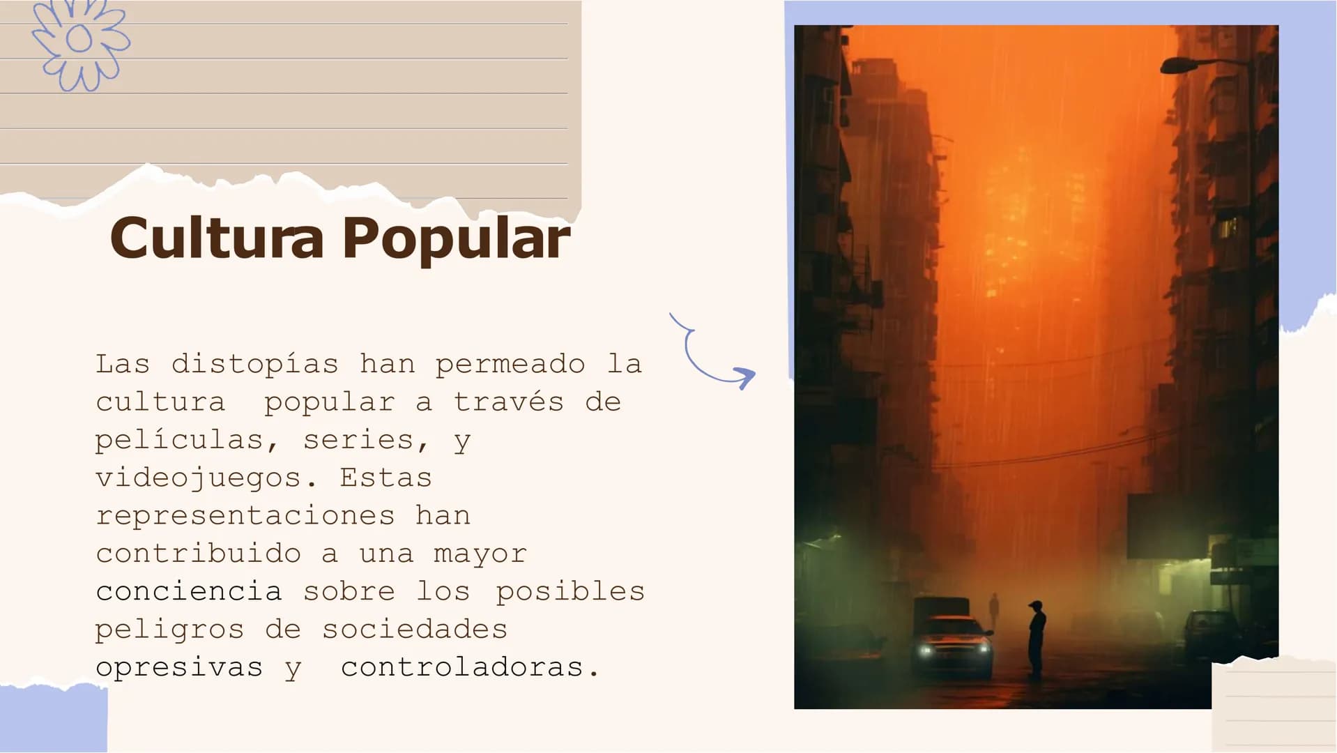 пос
Distopia y Utopía
Hecho por: Jisel Cardenas
пос Elementos Distópicos
Las distopías suelen presentar
elementos como un gobierno
totalitar