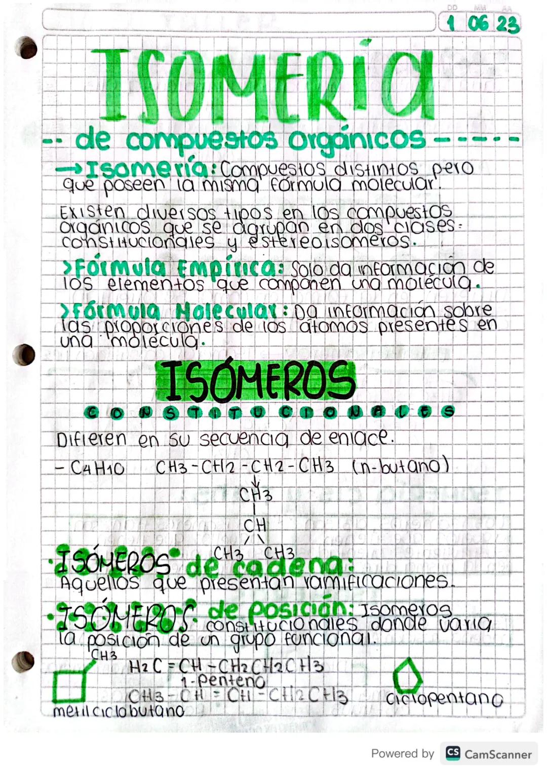 # ISOMERia

-- de compuestos orgánicos --

1 06 23

→Isomeria: Compuestos distintos pero
que poseen la misma fórmula molecular.

Existen div