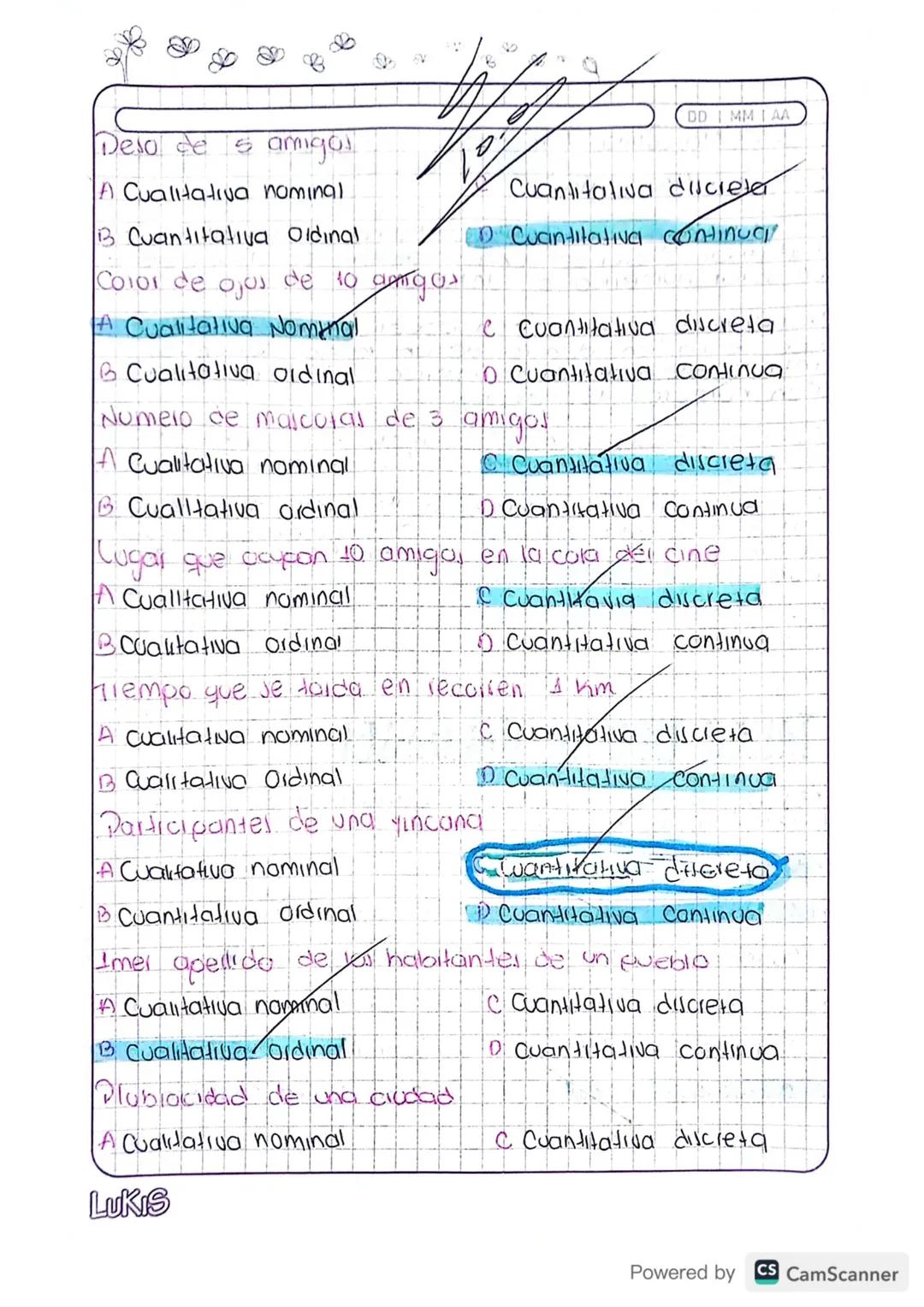 DDI MMAA
VARIABLES ESTADISTICAS
La variable estadistica es un instrumento matemati
que representa una caracteristica, fenomeno
observacion, 