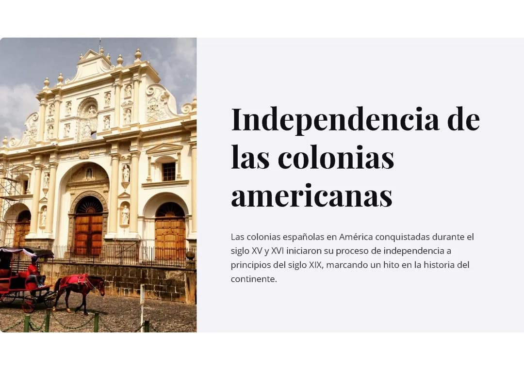 Independencia de las colonias americanas: 