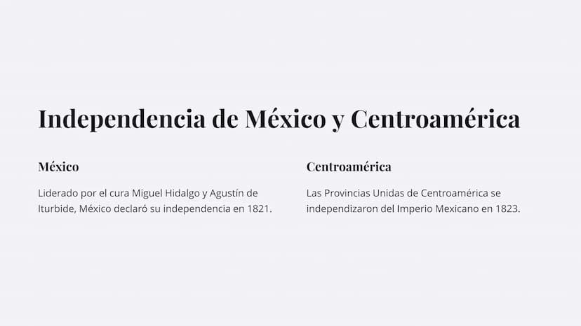 Independencia de
las colonias
americanas
Las colonias españolas en América conquistadas durante el
siglo XV y XVI iniciaron su proceso de in